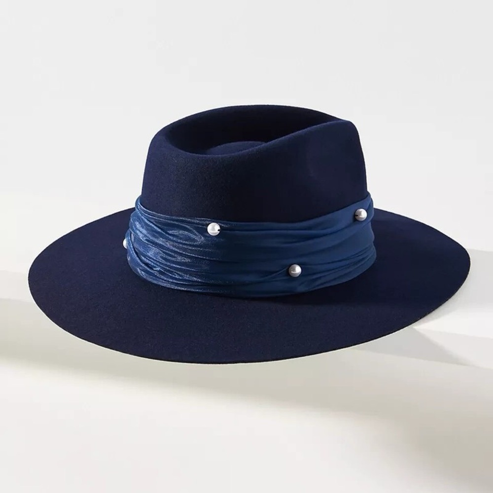 Lele Sadoughi Hat with Pearl Accents